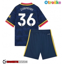 Otroške Nogometnih dresov Arsenal Martin Zubimendi #36 Gostujoči 2026-27 Kratki rokavi (+ hlače)